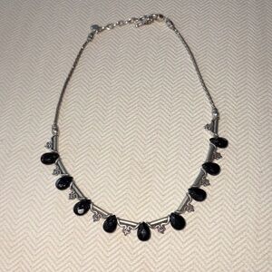 Brighton Black and Silver Teardrop Necklace